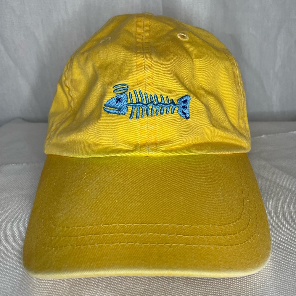 Dizzy Fish Clothing Adjustable Yellow Fish Hat - Worn But Washed